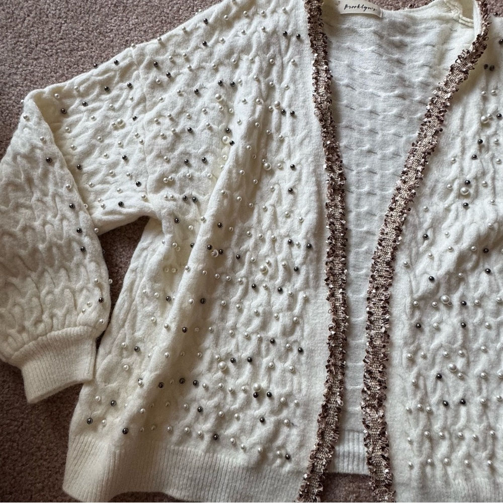 Brooklyns boutique all over pearl cardigan - Picture 4 of 5